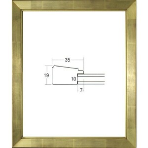 デッサン用額縁 木製フレーム アクリル仕様 7514 大判サイズ ゴールド 金