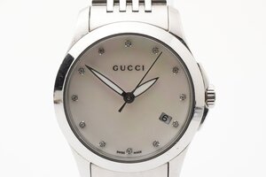 グッチ Gタイムレス 126.5 ラウンド ホワイトシェル クォーツ レディース 腕時計 GUCCI