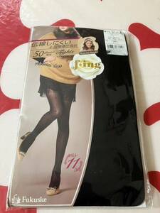 fukuske f *ing 50デニール タイツ リボンドット ブラック 福助 tights 黒 佐々木希