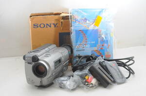 [キ MAG37]動作品 SONY CCD-TR2 ビデオカメラ レコーダー Video Hi8 ハンディカム Handycam ソニー 8ミリビデオカメラ 箱付き