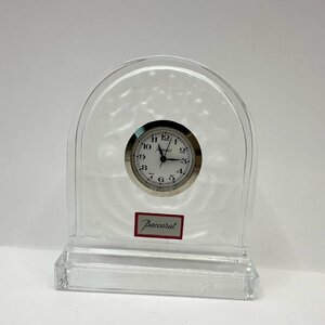 q767 未使用保管品 バカラ baccarat 置き時計 クロック クリスタルガラス フランス製 時計 インテリア