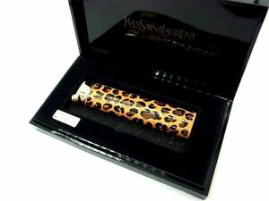 ■美品■ YVESSAINTLAURENT イヴサンローラン レオパード柄 ライター 高級ガスライター 喫煙具 喫煙グッズ ブラウン系 DE3142