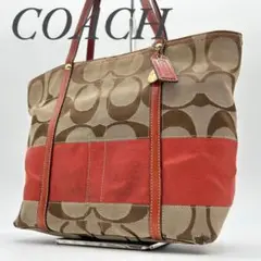 359 COACH コーチ トートバッグ シグネチャー キャンバス チャーム