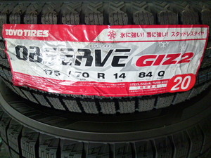 【304】格安.新品　TOYOタイヤ　スタッドレス OBSERVE　Giz2　 175/70R14　2020年製造４本セット