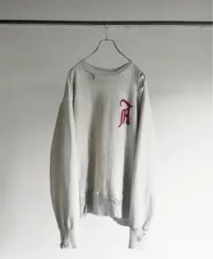 ancellm CRASH SWEAT SHIRT(HEATHER WHITE)