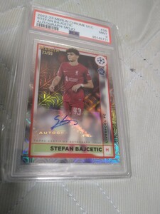 2022-23 Topps Merlin Chrome UEFA Stefan Bajcetic mojo Auto RC Liverpool 直筆サインカード 25/99 99枚限定