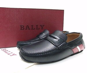 新品★BALLY バリー★PIOTRE ドライビングシューズ ローファー スリッポン★US:5EEE★ブラックレザー★6233869