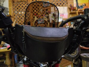 ハンドメイド　一点物　牛本革ハンドルブレースバッグ　CT125　ハンターカブ　ダックス　モンキー　オフ車etc.