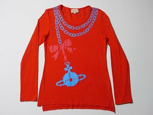 Vivienne Westwood　RED LABEL　ヴィヴィアンウエストウッド　レッドレーベル　プリント　長袖　Tシャツ　正規品　ロンT　オーブ　サイズ3