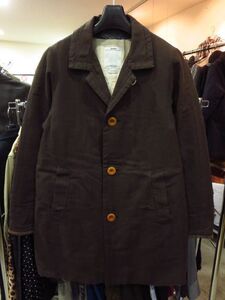 visvim ビズビム (0114405013003) KOFU PATTERN MIES COAT (COTTON/WOOL) ミース コート 茶 ブラウン BROWN 1