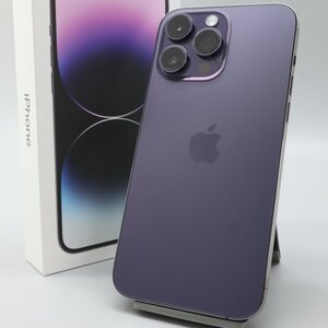 Apple iPhone14 Pro Max 128GB Deep Purple A2893 3L314J/A バッテリ100% ■SIMフリー★Joshin3941【1円開始・送料無料】