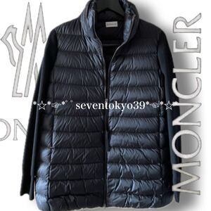 新入荷 本物 新品 43948123 MONCLER モンクレール/サイズXS 大人気 CARDIGAN TRICOT スタンドカラー ウール切り替え ダウンジャケット