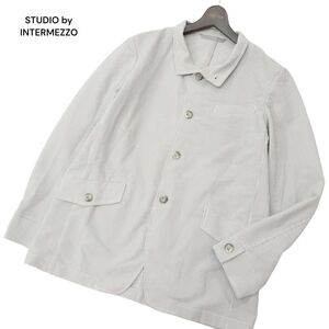 STUDIO by INTERMEZZO インターメッツォ レナウン シアサッカー★ スタンドカラー ジャケット カバーオール Sz.M　メンズ　C4T05916_6#M