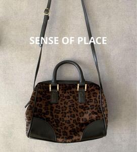 SENSE OF PLACE レオパード柄ミニショルダーバッグ アーバンリサーチ