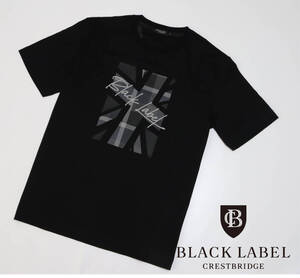 【店舗限定】 新品 BLACK LABELCRESTBRIDGEブラックレーベル クレストブリッジ ユニオンジャックグラフィック Tシャツ 【M】 ブラック