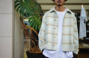 AURALEE SURI ALPACA SHAGGY CHECK BLOUSON オーラリー