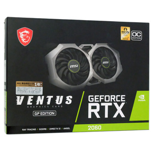 【中古】MSI製グラボ GeForce RTX 2060 VENTUS GP OC PCIExp 6GB 元箱あり [管理:1050018033]