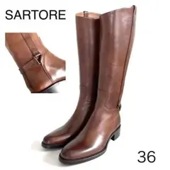 新品未使用!! SARTORE サルトル ロングブーツ 乗馬 ジョッキー レザー