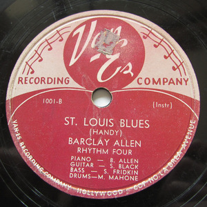 78rpm SP盤 Barcray Allen Van-Es 1001 St. Louis Blues / Cumana 