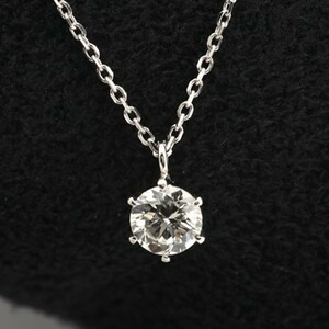 ダイヤモンド ネックレス 一粒 新品 プラチナ 0.2カラット 鑑定書付 0.242ct Fカラー SI2クラス 3EXカット H&C CGL