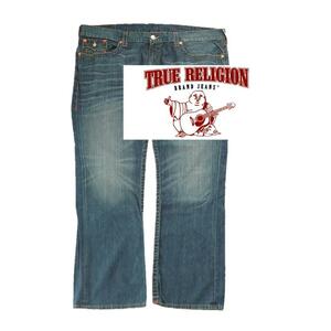 【美品】★TRUE RELIGION トゥルーレリジョン デニムパンツ メキシコ製 ブルー ビッグサイズ