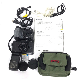 FUJIFILM X20 FINEPIX S1500 コンパクトデジタルカメラ 2点 セット QR063-197