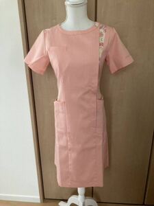 ★ ローラアシュレイ製 Lサイズ エステサロン ユニフォーム 半袖ワンピース制服 ★ ナース服 看護L