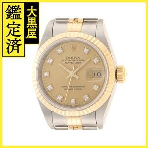 ROLEX　ロレックス　S番　デイトジャスト　69173G　ステンレス/イエローゴールド　SS/YG　シャンパン　レディース　自動巻き【432】