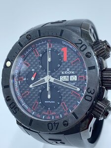 EDOX◆腕時計/デジタル/ラバー/BLK/BLK/01114