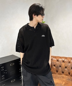 「sedacle」 長袖ポロシャツ MEDIUM ブラック メンズ