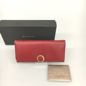 △△ BVLGARI ブルガリ 長財布 MD.N16.281442 レッド やや傷や汚れあり