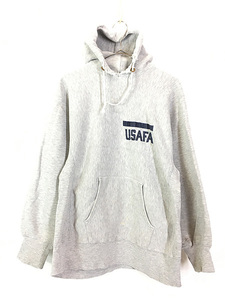 古着 80s USA製 Champion Reverse Weave 「USAFA」 貴重 ネームバー リバース スウェット パーカー L