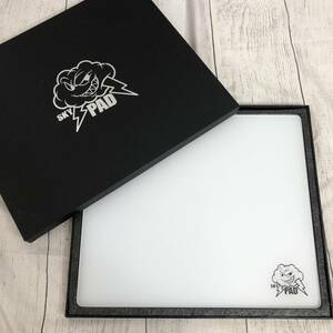 SkyPAD 3.0 ゲーミングガラスマウスパッド eスポーツマウスパッド ラージサイズ 白 ロゴバージョン 300×350mm /Y21809-E1