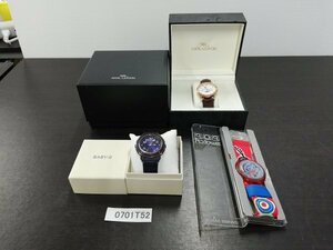 0701T52　腕時計　ジャンク品　おまとめ3点　swatch　BABY-G　KARL-LEIMON