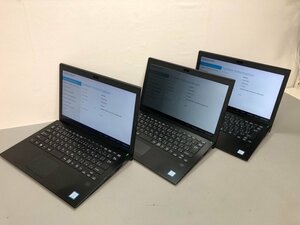 ジャンク【SONY】VAIO Pro PJ VJPG1C11N 3台セット Corei5-8250U メモリ8GB ストレージなし 13.3inch 中古ノートPC BIOS起動OK