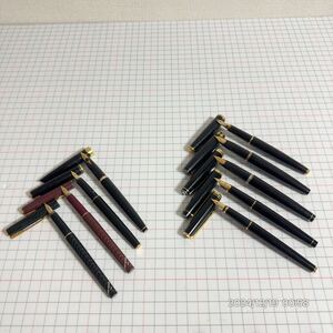 1000円〜　ペン先18K 18金　3本　14K 5本　PLATINAM プラチナ　PILOT パイロット　万年筆　ペン　筆記具　バイカラー　9本セット　送料無料