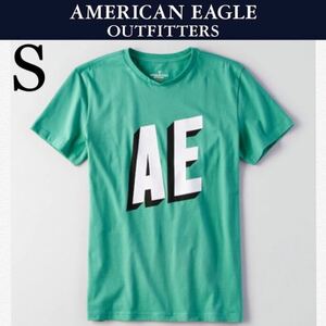 新品タグ付き☆American Eagle半袖TシャツＳグリーン緑アメリカンイーグル