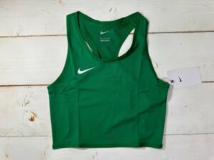 【即決】Nike ナイキ 女子 陸上 クロップトップ レーシングブルマ Green 海外Sサイズ