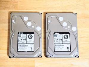 ★DELL (東芝OEM) 4TB SAS HDD 7.2K 3.5インチ x2個セット★良品★宅急便コンパクト送料無料★(A)