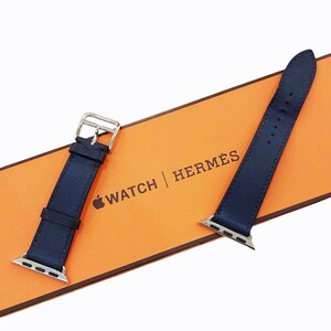 エルメス HERMES Apple Watch アップルウォッチ シンプルトゥール レザー ベルト バンド 腕時計 Y刻印 2020年製 40mm 紺