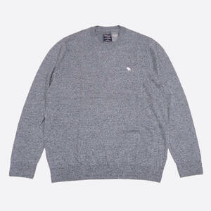 ★SALE★Abercrombie & Fitch/アバクロ★コットンクルーネックセーター (Heather Grey/XL)