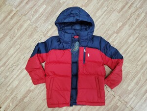 POLO Ralph Lauren 130cm キッズダウンジャケットポロラルフ アウター 防寒 ラルフローレン レッド Polo