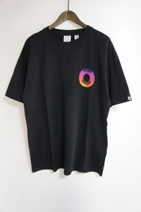 新品21AW EXAMPLEエグザンプル GRADAION ROUND LOGO TEE 4th ANNIVERSARYグラデーション ラウンド ロゴ Tシャツ 半袖 L黒1109L