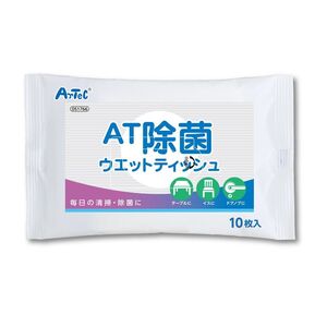 （まとめ買い）アーテック AT除菌ウェットティッシュ 10枚入×10袋 51766 〔×3セット〕 [衛生用品]