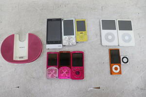 Y06/581 APPLE/SONY デジタルオーディオプレーヤー 10点 iPod classic A1136 walkman NW-F805/NW-855 等 動作未確認 現状品