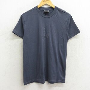 S/古着 ナイキ NIKE 半袖 ビンテージ Tシャツ メンズ 90s シューズ 足跡 クルーネック 濃グレー 23jul07 中古