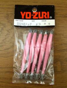 ■イカ角 YO-ZURI 関東型鉛スッテ6匁 糸巻 ピンク色5本入 ×1袋　#2