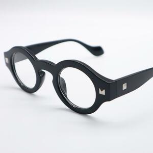 伊達メガネ 軽量 太枠 太いセル 丸眼鏡 男性 透明レンズ UVカット丸 眼鏡丸 メガネ フレーム べっ甲 伊達 レトロ サングラス ブラック 黒
