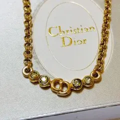 Dior✨【箱付き】✨ネックレス　クリスタル　ゴールド　金具　ロゴ