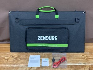 【HX-1107】ZENDURE 折り畳み式 ソーラーパネル 100W 安全 持ち運び ソーラー 防災 対策 アウトドア 防塵 防水 東京引取可【千円市場】